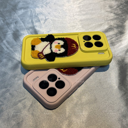 M记企鹅Find X8适用OPPO立体刺绣Reno13手机壳K11新款6防摔12全包9pro+软A58硅胶10卡通5好看7男A1x女A2PRO套