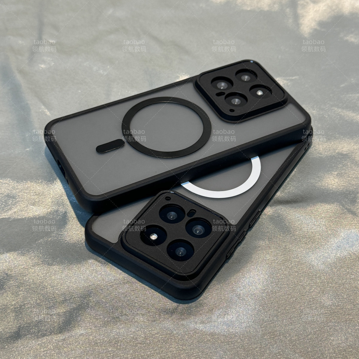 三星S24+手机壳S23 Ultra磁吸金属圈S22简约磨砂S21FE半透A54防摔A55硅胶软边硬底肤感全包新款男女情侣小众