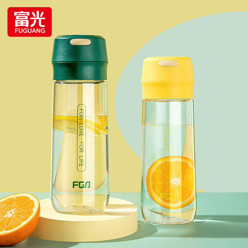富光塑料水杯女便携车载杯子带滤网带提绳学生运动大容量水杯