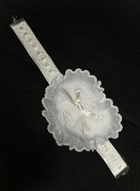 alisa纯雪 蕾丝项圈choker爱心项链Lolita蝴蝶结丝带白色软妹甜