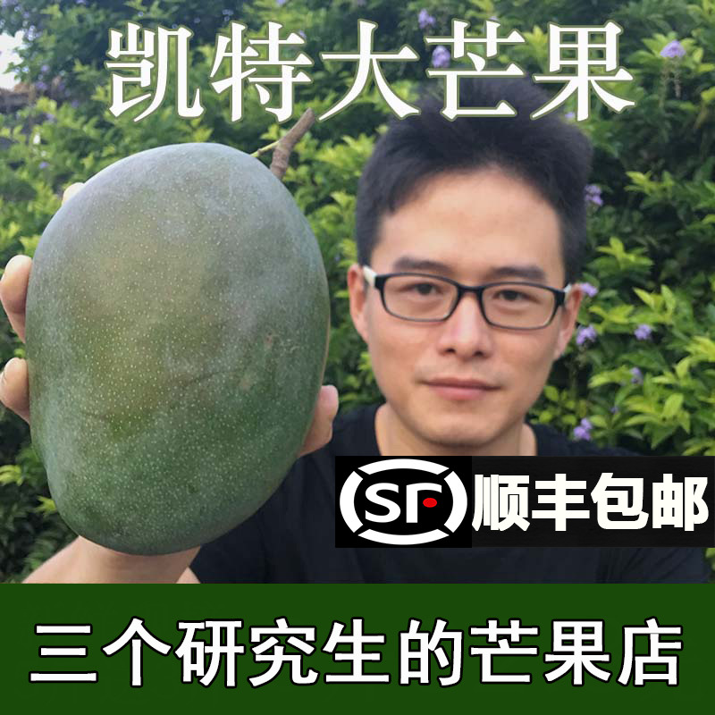 攀枝花凯特芒果10斤新鲜水果当季整箱忙果青皮大芒果特大包邮现货