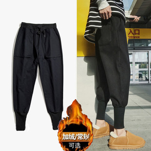 秋冬潮牌小脚哈伦裤男束脚萝卜裤宽松老爹工装裤机能忍者裤飞鼠裤