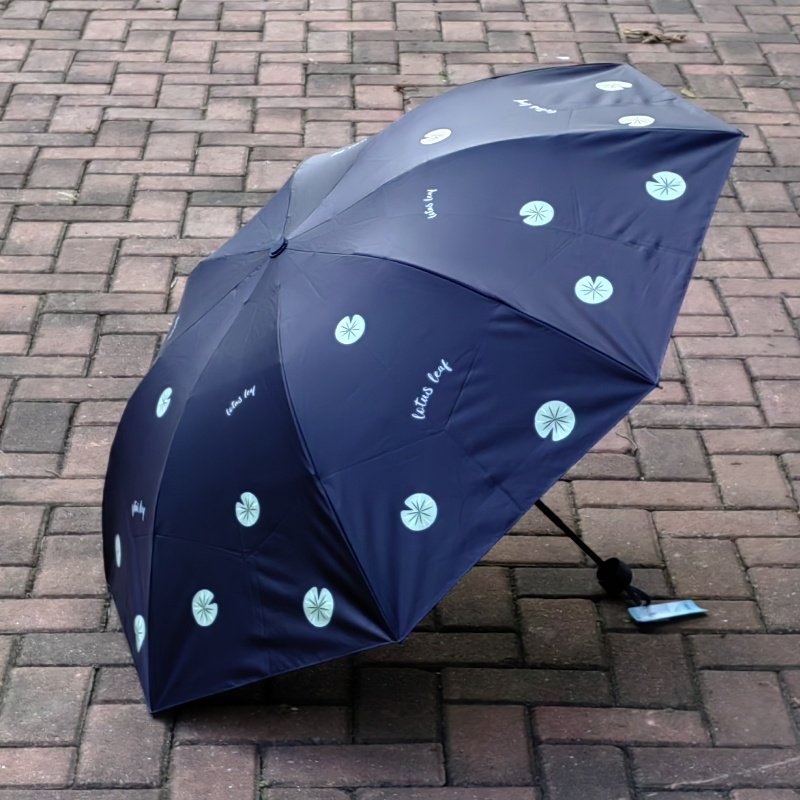 天堂伞2026新款正品防晒防紫外线清新印花学生黑胶折叠便携遮阳伞