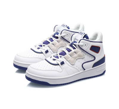 李宁白红板鞋休闲鞋进击减震篮球运动女鞋AGBQ116-1 浙江仓