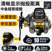 数显水滴轮路亚带卸力大屏背光计数磁力中鱼报警海钓筏钓轮船钓轮