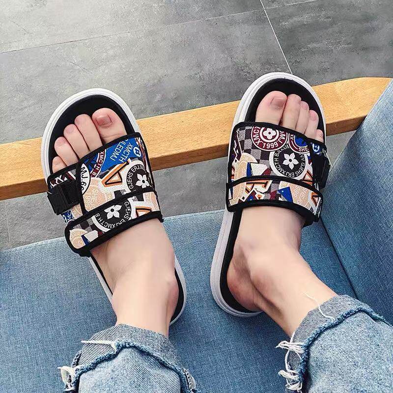 拖鞋男2026夏季新款软底刺绣个性潮牌男士凉鞋可外穿女情侣凉拖鞋