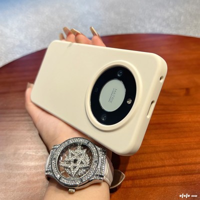 软糯亲肤耐脏液态硅胶适用荣耀X70手机壳新款纯色高级感magic8pro保护壳魔术7pro荣耀400全包边x60pro防摔男