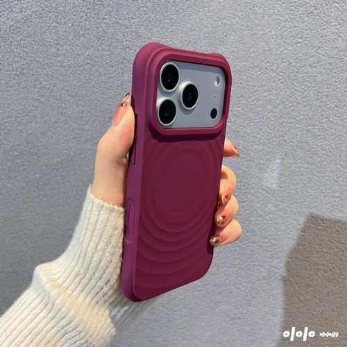 夏日糯叽叽白色波漾壳适用苹果17promax手机壳新款相机按键全包16pm全包边四角防摔15/14pm内置磁吸硬外壳女