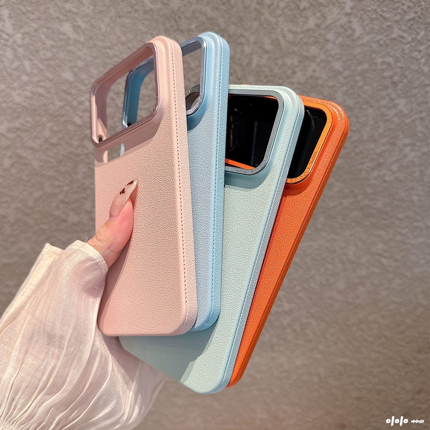 ins女极简高级颗粒感适用小米17promax手机壳新款荔枝纹镜头大孔小米15pro保护壳纯色超薄13/14pro硬外壳男生