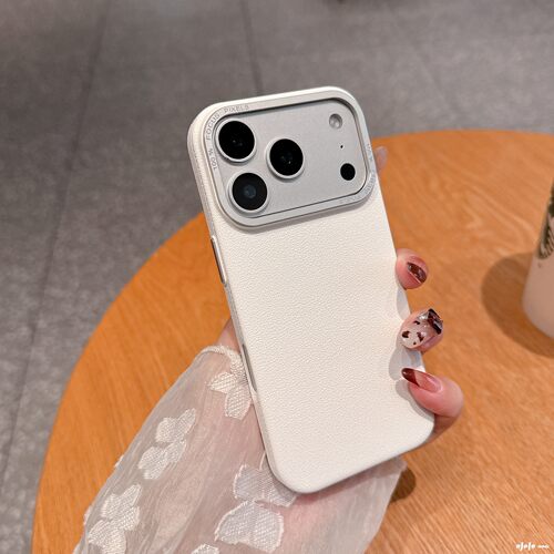 ins白月光轻奢荔枝纹适用苹果17promax手机壳新款air大孔不包镜头iPhone16pm手机壳15promax硬外壳14plus简约