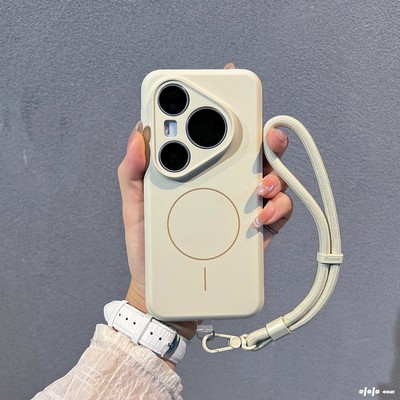 适用华为pura80pro手机壳新款液态硅胶带挂绳p70ultra高级感mate70pro保护壳精孔镜头全包边防摔mt60por+女款