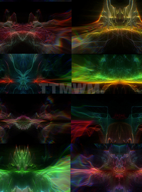 52个彩色扭曲波形频闪 vjloops 动感节奏背景视频素材Distorted13