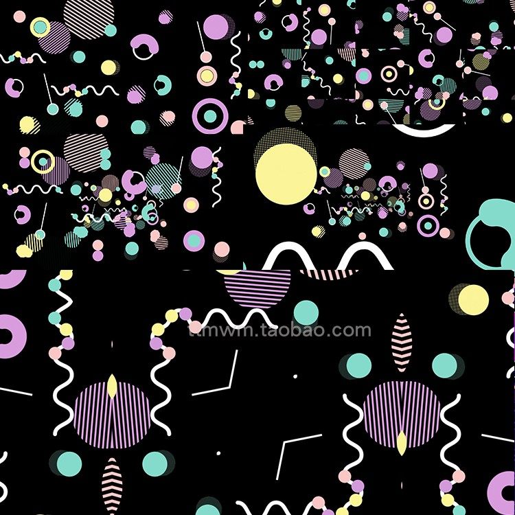 5个韩国k-pop风格彩色可爱无缝动画舞台背景循环视频素材vjloop