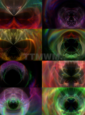 52个彩色圆形扭曲波形 vjloops 动感节奏舞台视频素材Distorted15