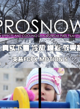 MAC FCPX插件 PROSNOW 真实下雪冷却 效果插件 FINAL CUT PRO X