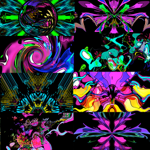 25个Resolume官网彩色油墨颜料液体视频素材VJLOOPOpalMonster