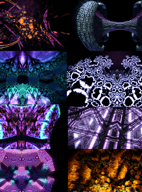 25个分形生物体迷幻l梦幻动态视频素材VJLOOP FRACTAL ORGANISMS