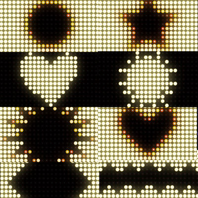 18个复古led灯阵vjloop无缝循环舞台背景视频素材VJ Light Panel