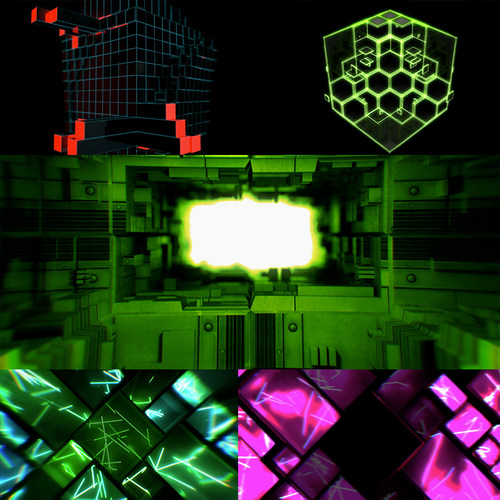focus cubism6个无缝循环vj loops视频素材舞台背景大屏