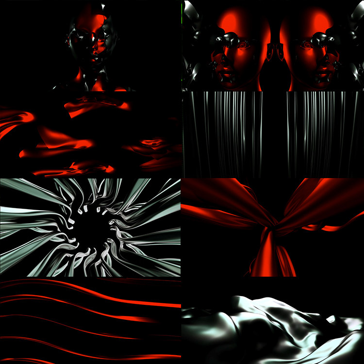 30个vjloop红黑丝绸质感无缝循环舞台背景大屏幕视频素材deepsilk