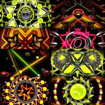 10个发光量子vj loop 无缝循环视频素材Glowing Quantum舞台背景
