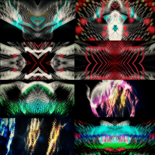 6个魔幻迷幻翅膀vjloops无缝循环视频素材VapourFeathers