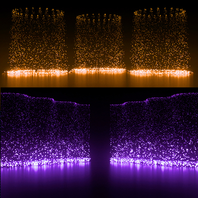 3个唯美彩色粒子瀑布vjloops视频素材舞台背景Particle LightWall