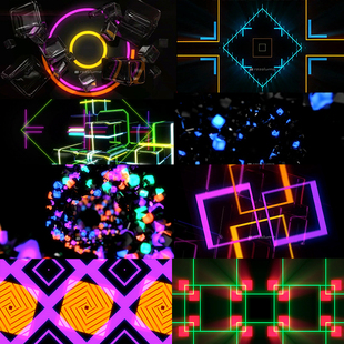 30个resolume官网vj高清视频素材 dxv编码 vjLOOP BlackCube