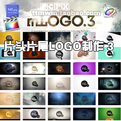 FCPX插件 MLOGO 3 片头片尾 LOGO标题制作插件3 FINAL CUT PRO X