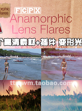 FCPX插件 Anamorphic Lens Flares 镜头光晕 光斑素材+插件 FINAL