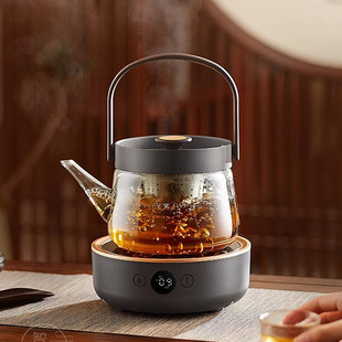 煮水茶炉 智蔚煮茶器耐高温防爆玻璃煮茶壶烧水电陶炉家用茶具套装