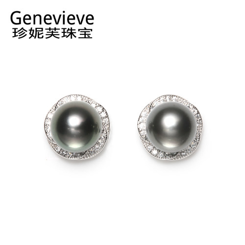 Genevieve耳钉珍妮正圆花瓣真品
