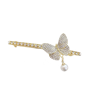 新款后脑勺半扎一字夹韩式小众设计感弹簧夹甜美蝴蝶顶夹百搭发夹