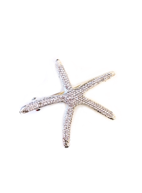 韩式水钻海星弹簧发夹半扎发卡