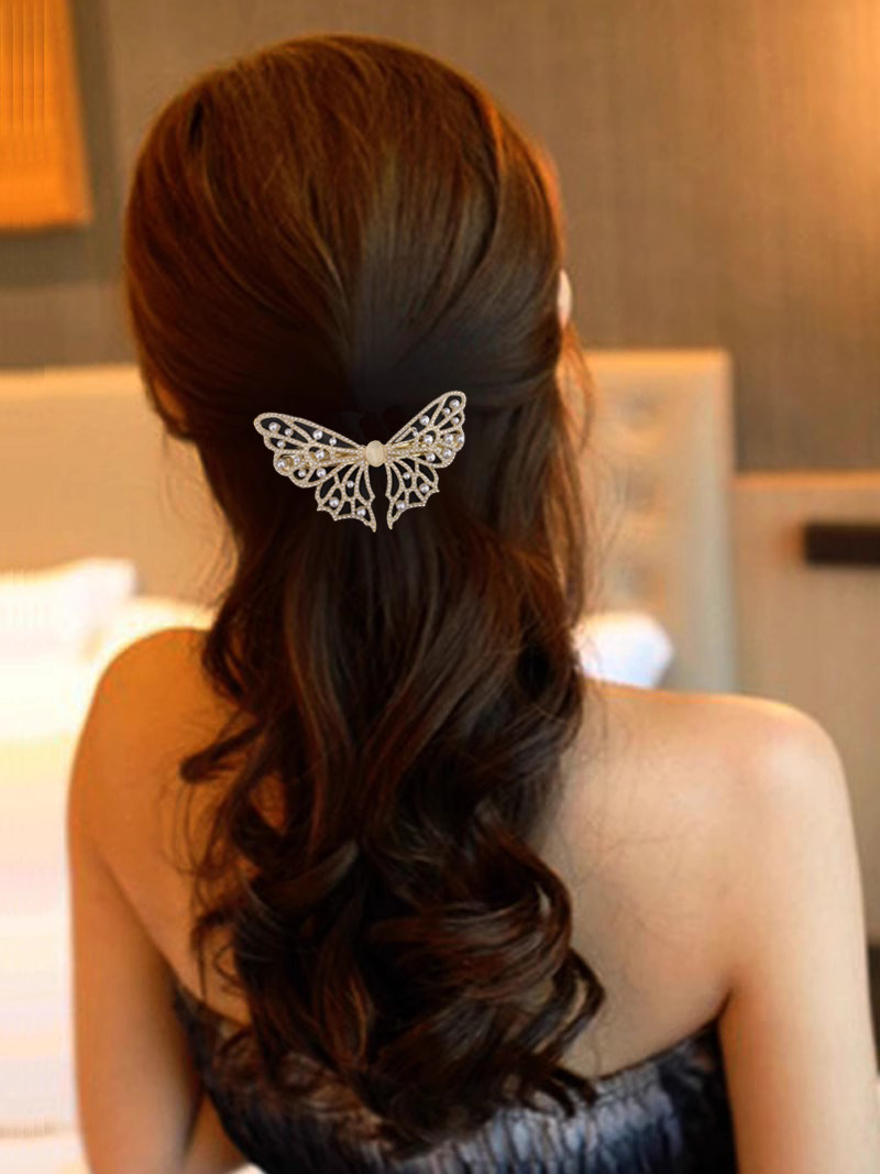 蝴蝶结头饰发夹气质女发卡后脑勺高级感轻奢风新款弹簧夹法式顶夹,饰品/流行首饰/时尚饰品新,发饰,淘宝优惠券,粉丝福利购,淘宝优惠卷