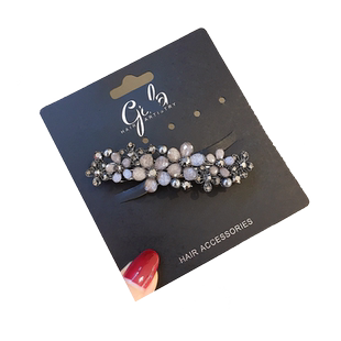 甜美发夹后脑勺横夹半扎刘海夹弹簧夹复古顶夹优雅气质马尾一字夹