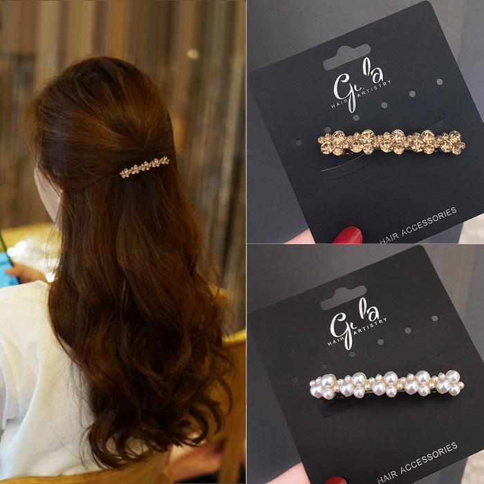 卡子头饰后脑勺精致水钻顶夹气质一字弹簧夹半扎发夹马尾夹刘海夹,饰品/流行首饰/时尚饰品新,发饰,淘宝优惠券,粉丝福利购,淘宝优惠卷