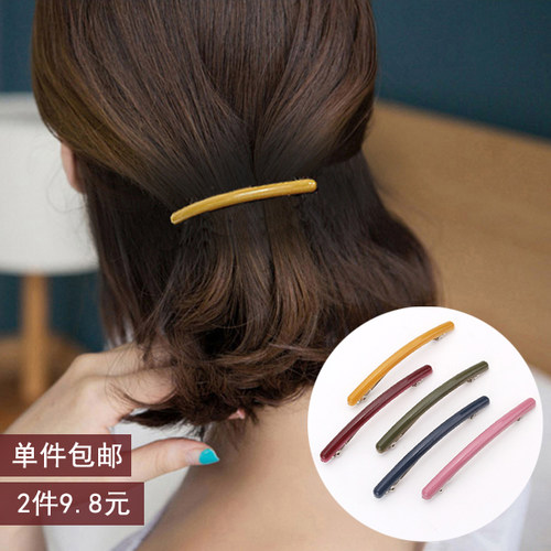韩式简约弹簧发夹刘海侧夹