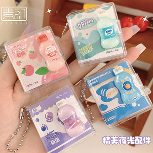 气汽水迷你本子迷你分享本便携随身小号手账本挂件记事本饮料口袋本儿童可爱小书本对本彩页笔记本豆豆本 元