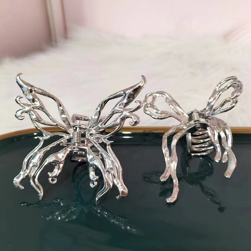 简约蝴蝶金属抓夹女小众高级感后脑勺盘发鲨鱼夹韩版气质发夹头饰,饰品/流行首饰/时尚饰品新,发饰,淘宝优惠券,粉丝福利购,淘宝优惠卷