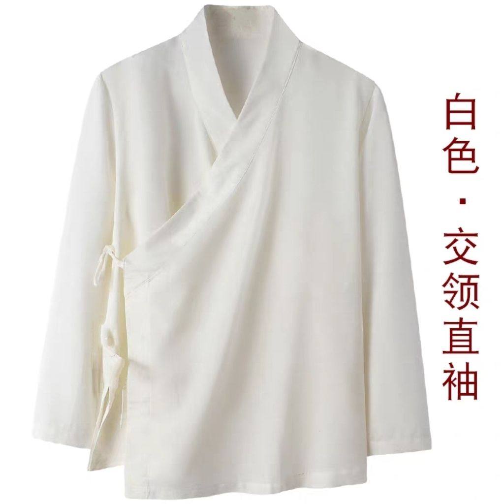 德绒长袖太极服汉服改良练功打底衫中衣内搭中国风上衣大码300斤