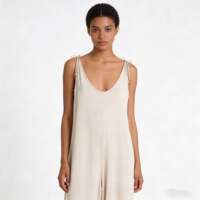 Seamless halter jumpsuits for women to look slimmer in summer at home, thin pajamas, fashionable loose wide-leg pants, jumpsuits, large size thumbnail 4