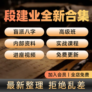 段建业盲派八字非书籍高级班培训资料视频电子书合集2026整理