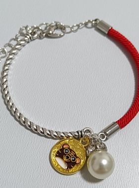 2025年新款十二生肖吊坠手链本命年转运红绳手链手串节日礼物女生