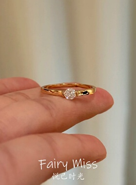 极简爆闪悬浮钻轻奢简约百搭戒指