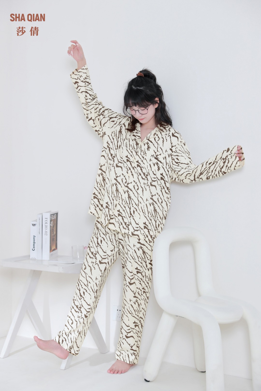 莎倩睡衣秋款新款婴儿棉女士休闲家居服套装350696