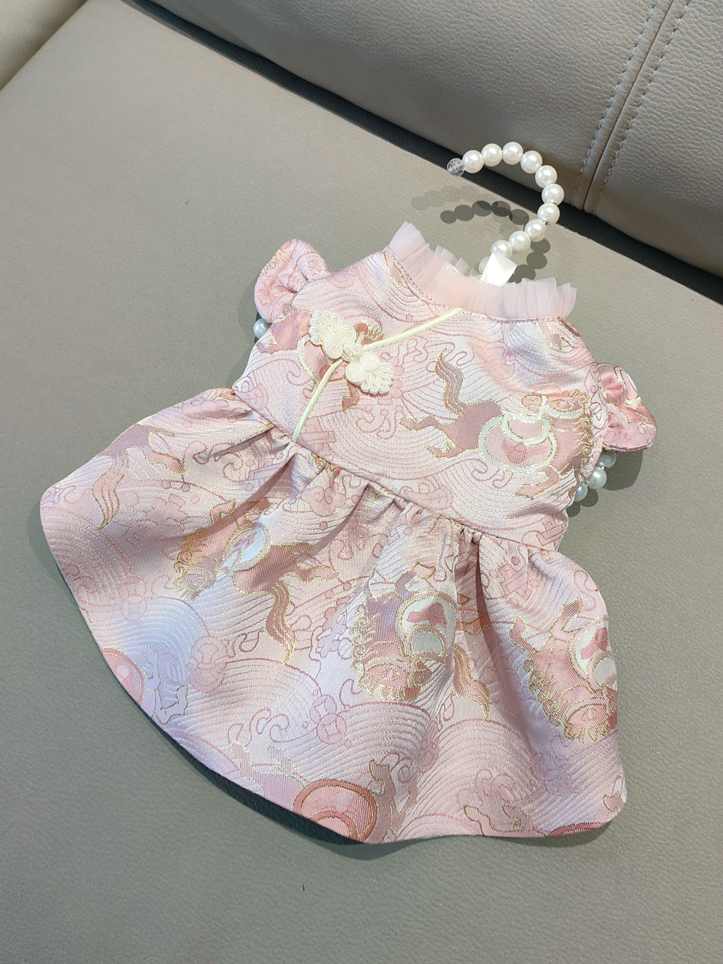 新年宠物拜年服狗狗猫咪衣服泰迪比熊博美猫咪喜庆春节过年新中式