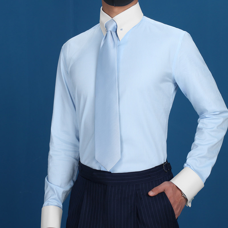 eabri商务领针长袖绅士青年正装