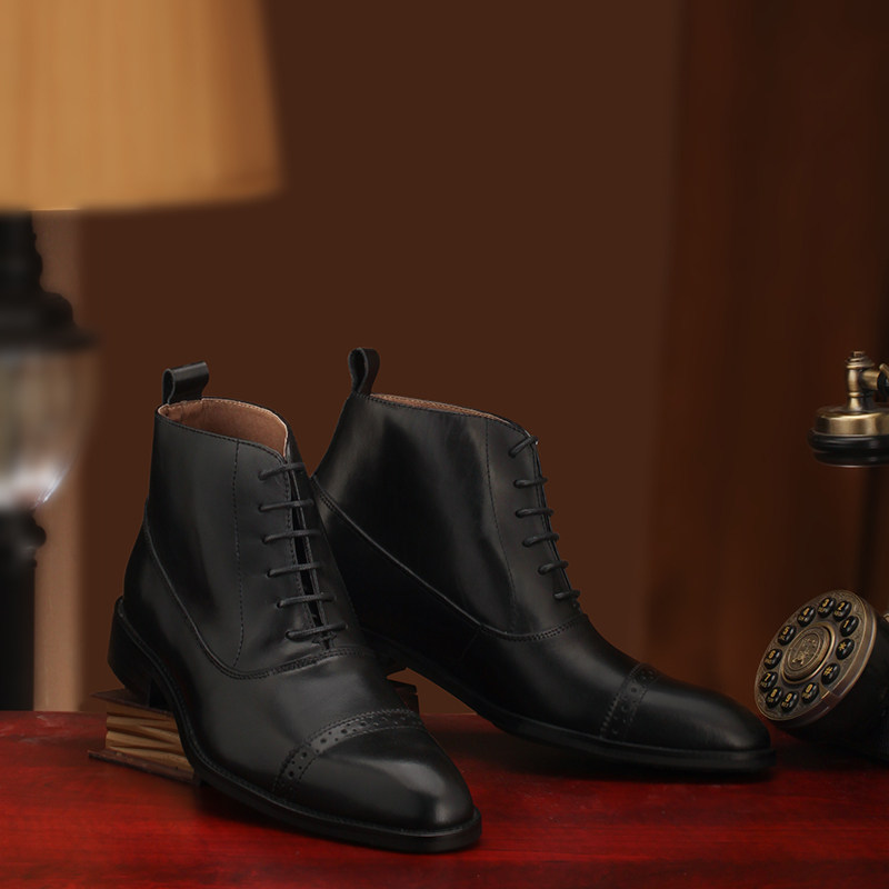 eabri驿泊牛津商务系带正装皮鞋