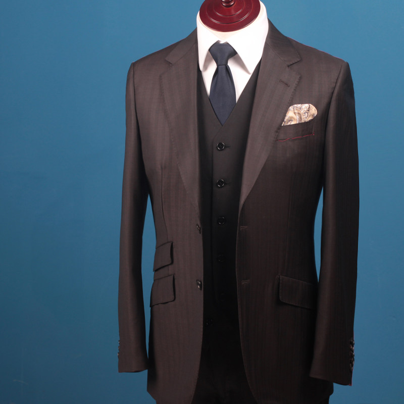 全麻衬西服套装商务正西装